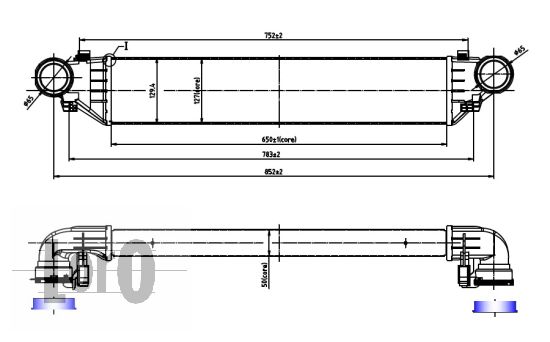 Chłodnica powietrza intercooler ABAKUS 054-018-0002