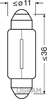 Żarówka oświetlenia tablicy rejestracyjnej OSRAM 6423
