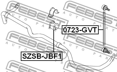 Guma stabilizatora FEBEST SZSB-JBF1