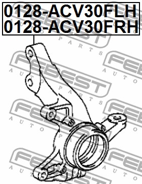 Czop łożyska koła FEBEST 0128-ACV30FRH
