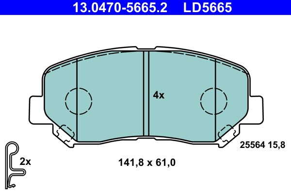 Klocki hamulcowe ATE 13.0470-5665.2