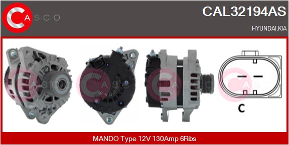 Alternator CASCO CAL32194AS