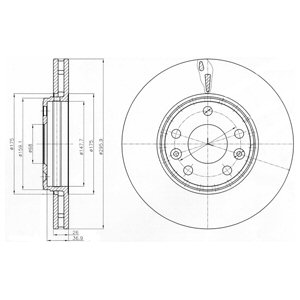 Tarcza hamulcowa DELPHI BG4264