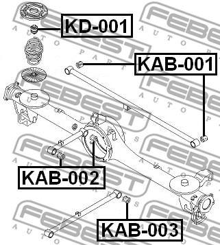 Tuleja wahacza FEBEST KAB-001