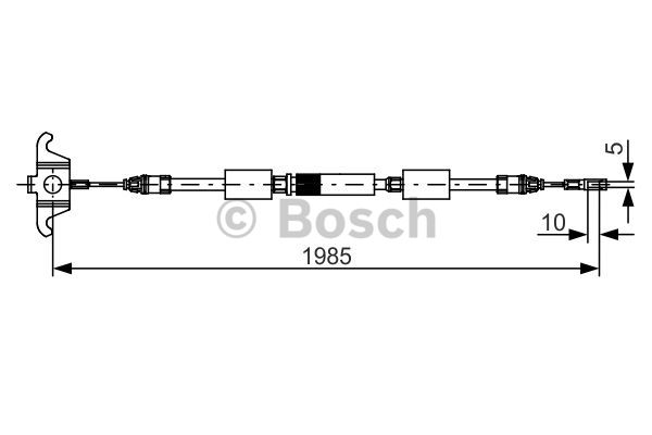 Linka hamulca ręcznego BOSCH 1 987 482 128