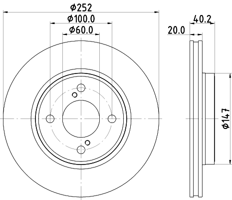Tarcza hamulcowa HELLA 8DD 355 132-051