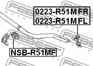 Łącznik stabilizatora FEBEST 0223-R51MFR