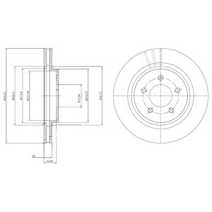 Tarcza hamulcowa DELPHI BG4240C