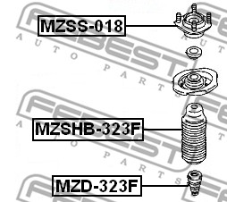 Dystans gumowy FEBEST MZD-323F