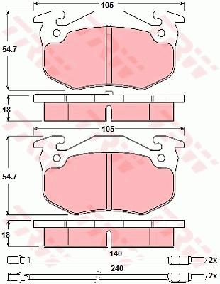 Klocki hamulcowe TRW GDB313