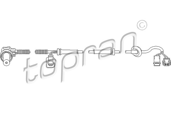 Czujnik ABS TOPRAN 110 482