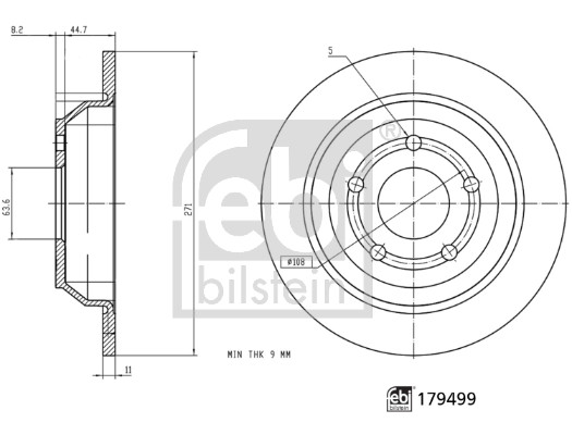 Tarcza hamulcowa FEBI BILSTEIN 179499