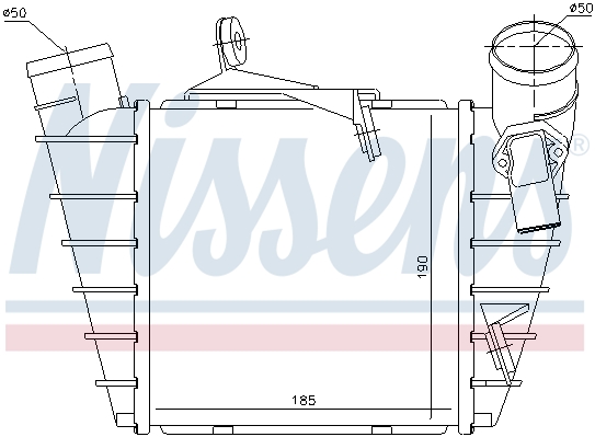 Chłodnica powietrza intercooler NISSENS 96770