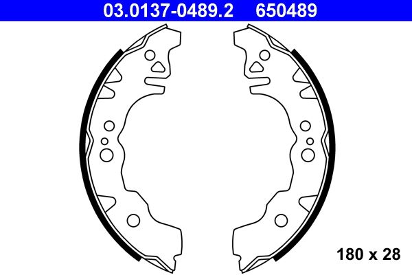 Szczęki hamulcowe ATE 03.0137-0489.2