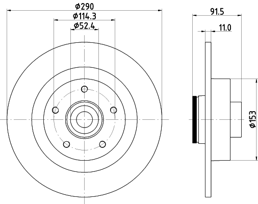 Tarcza hamulcowa HELLA 8DD 355 133-241