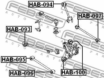 Tuleja wahacza FEBEST HAB-094
