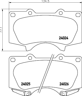 Klocki hamulcowe HELLA 8DB 355 010-491