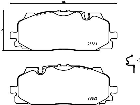 Klocki hamulcowe HELLA 8DB 355 021-641