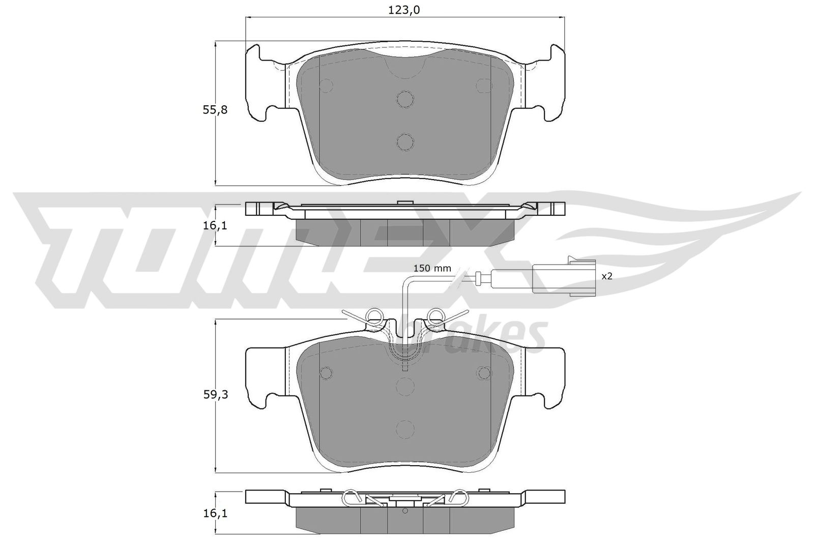 Klocki hamulcowe TOMEX BRAKES TX 18-161