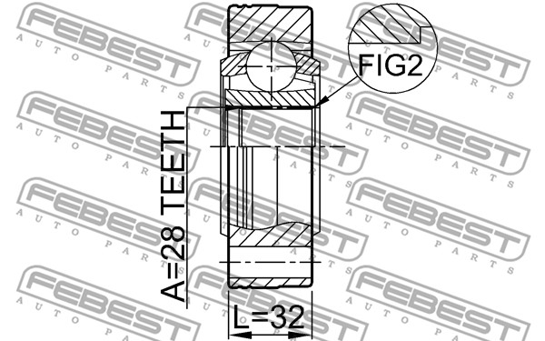 Przegub FEBEST 2311-8103
