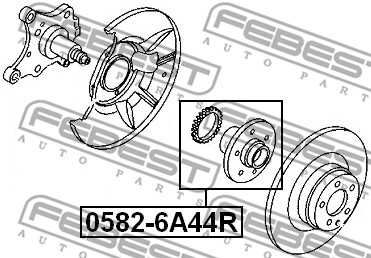 Piasta koła FEBEST 0582-6A44R