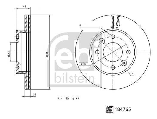 Tarcza hamulcowa FEBI BILSTEIN 184765