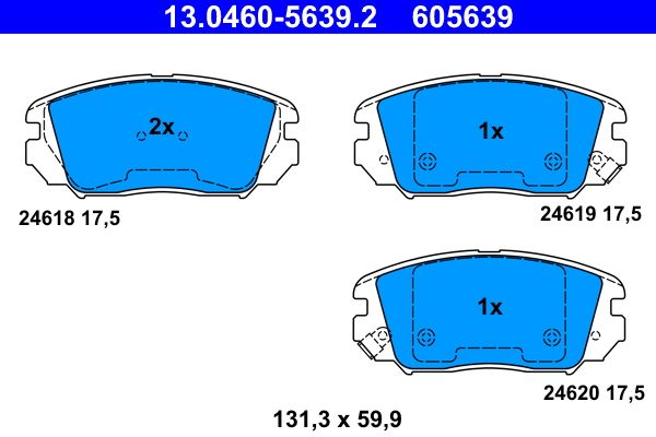 Klocki hamulcowe ATE 13.0460-5639.2