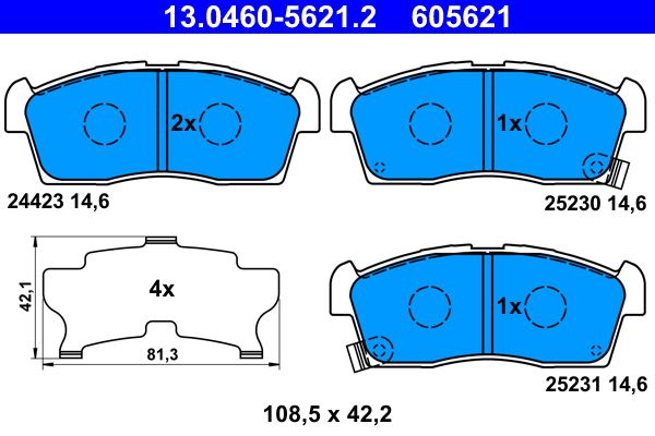 Klocki hamulcowe ATE 13.0460-5621.2