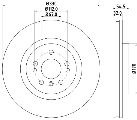 Tarcza hamulcowa HELLA 8DD 355 126-301