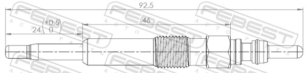 Świeca żarowa FEBEST 23642-001