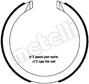 Zestaw szczęk hamulcowych METELLI 53-0483