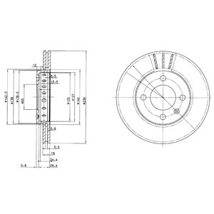 Tarcza hamulcowa DELPHI BG2982C