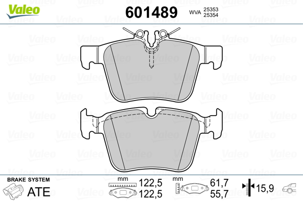 Klocki hamulcowe VALEO 601489