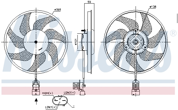 Wentylator NISSENS 850048