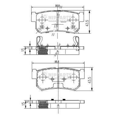 Klocki hamulcowe NIPPARTS J3610401