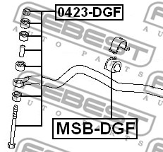 Łącznik stabilizatora FEBEST 0423-DGF