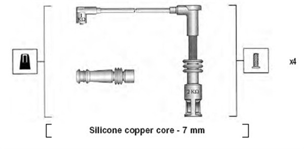 Przewody zapłonowe MAGNETI MARELLI 941045430528