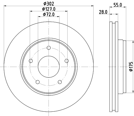 Tarcza hamulcowa HELLA 8DD 355 119-191