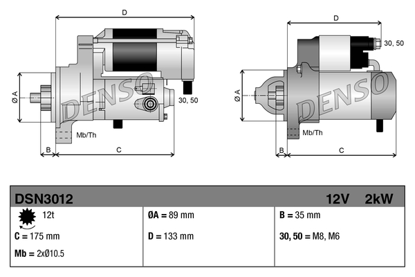 Rozrusznik DENSO DSN3012