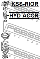 Dystans gumowy FEBEST HYD-ACCR