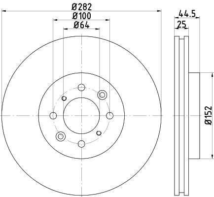 Tarcza hamulcowa HELLA 8DD 355 114-921
