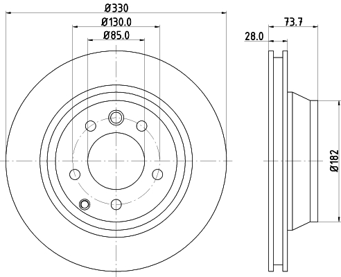 Tarcza hamulcowa HELLA 8DD 355 129-761