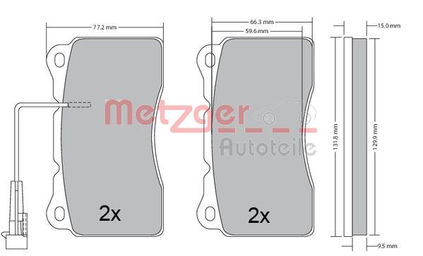 Klocki hamulcowe METZGER 1170496