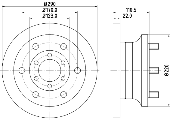 Tarcza hamulcowa HELLA 8DD 355 106-361