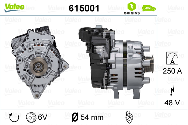 Rozrusznikoalternator VALEO 615001