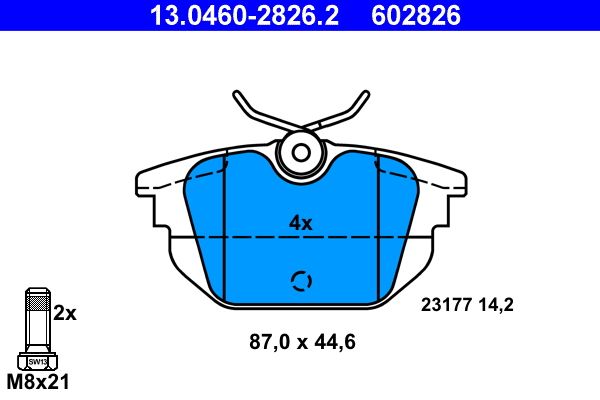 Klocki hamulcowe ATE 13.0460-2826.2