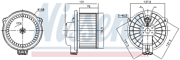 Wentylator wewnętrzny NISSENS 87717