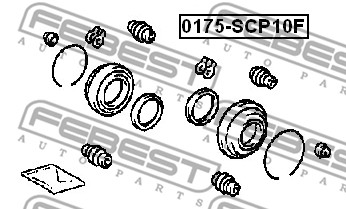 Zestaw naprawczy zacisku FEBEST 0175-SCP10F