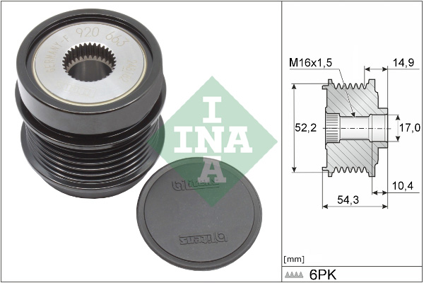 Sprzęgło alternatora INA 535 0342 10