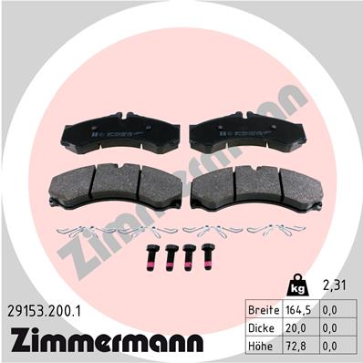 Klocki hamulcowe ZIMMERMANN 29153.200.1